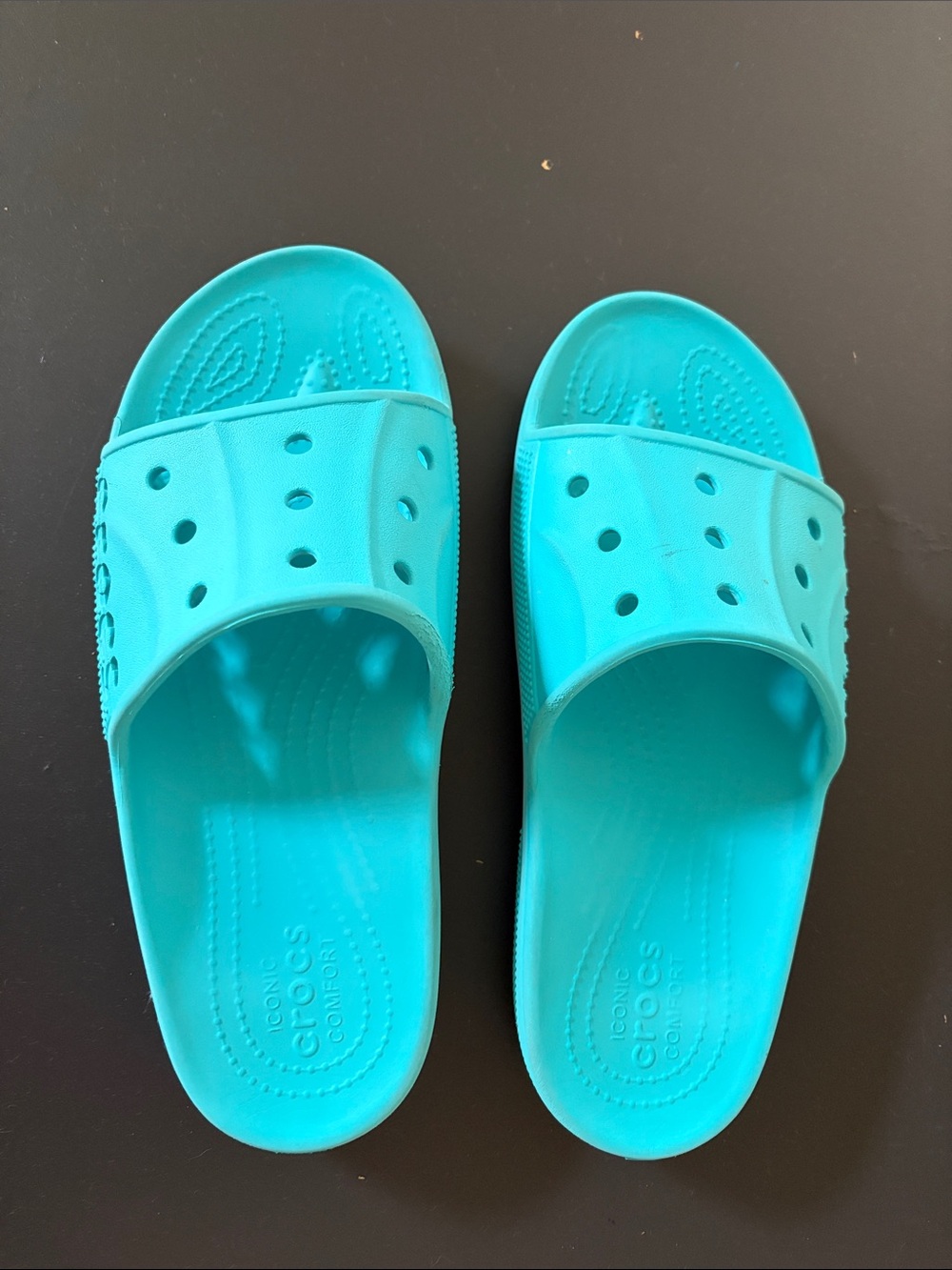 CROCS Slide Sandals in Turquoise